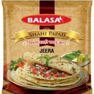 Total Fat 12 Percent Natural Rich Taste Healthy Crunchy Round Dried Jeera Papad Shelf Life: 6 Months