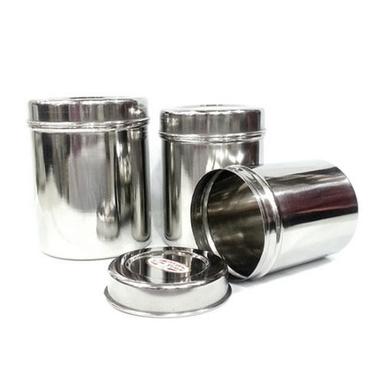Stainless Steel Round Canister Set with Lids