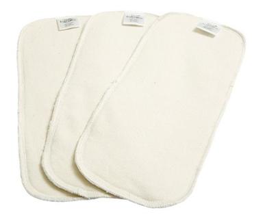 White Reusable Super Absorbent 4 Layer Cotton And Microfiber Insert For Baby Diaper