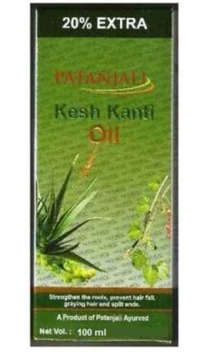 Hygienically Packed No Artificial Color Easy To Use Patanjali Kesh Kanti Hair Oil Color Code: Green