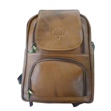 Very Spacious, Light Weight, Brown Color And Plain Design Leather Backpack Bag For Travelling Design: Briefcase