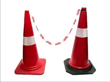 Portable Red Pvc Reflective Road Traffice Safety Cone With/Without Rubber Base Size: Subject To Order Or Availability