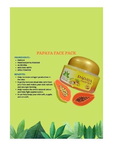 Smudge Proof Moisturizing Skin Friendly Papaya Face Pack For Intensely Hydrate Dry And Flaky Skin