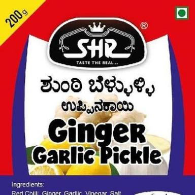Piece Mouthwatering Taste Salty Flavor Organic And Pure Ginger And Garlic Pickle 200Gm