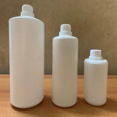  सफेद अत्यधिक टिकाऊ गोल आकार का संकीर्ण मुंह एचडीपीई प्लास्टिक की बोतल 