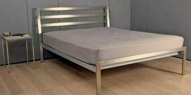 Attractive Designs Polished Silver Stainless Steel Single Beds For Home  Indoor Furniture