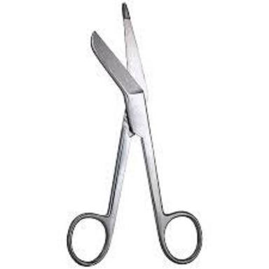 Steel 6 Inch Curved And Angled Bandage Cutting Dissecting Scissors (Blunt Blades)