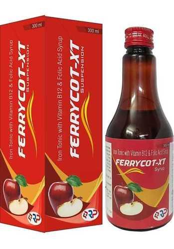 Ferrycot-Xt Suspension Iron Tonic With Vitamin B12 And Folic Acid Syrup Apple (300 Ml, Pack Of 1) Dosage Form: Liquid