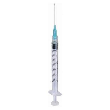 White And Light Blue Light Weight Plastic Syringe 23 Gauge Usage: Common