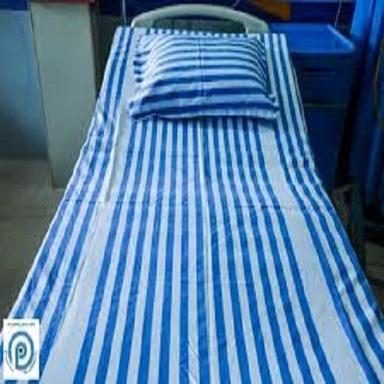 Thermal Cotton Striped Blue Green And Vibgyor Hospital Bed Sheets Size : 54X90 Inches