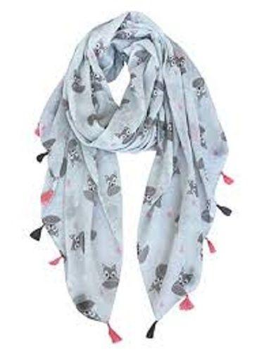 Casual Wear, White Printed Ladies Scarves For Winter And Spring Weather Usage: Daily
