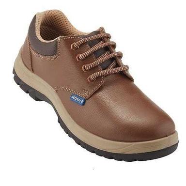 Brown Color Low Ankle Pu Leather Mens Safety Shoes For Industrial Size: 8