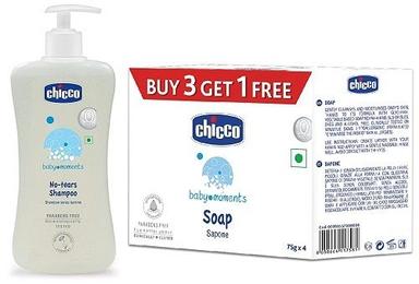 White Buy 3 Get 1 Chicco No-Tears Shampoo For Soft And Tangle-Free Baby Hair