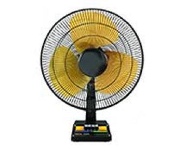 Corrosion Proof Stylish Yellow And Black Table Fan For Air Cooling, Home, Hotel, Office Blade Material: Plastic