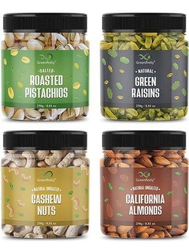 Common Rich In Vitamins And Minerals Greenfinity Dry Fruits Combo Pack Of Badam, Kaju, Green Raisins And Pista