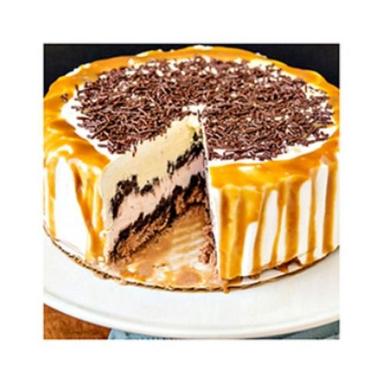 Crunchy Nuts And Delectable Mouth Watering Fluffy Butterscotch Ice Cream Cake