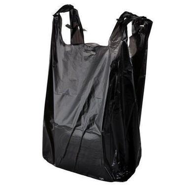Disposable Black Color Plain Synthetic Packaging Carry Bag For Daily Life Use