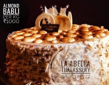Chocolate And Vanilla Flavour Tasty Almond Babli Cream Cake For Party Celebration Additional Ingredient: Maida