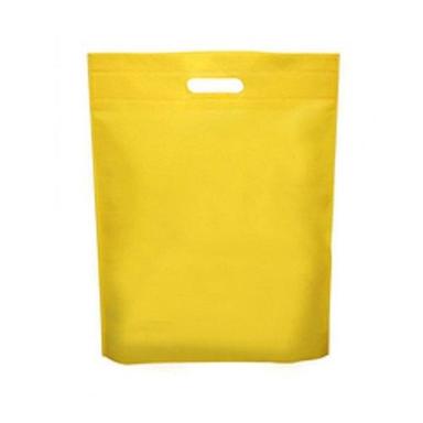 Biodegradable Yellow Color Non Woven Carry Bag With Hand Length Handle For Packaging