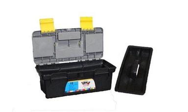  मल्टी 10-23 इंच इंडस्ट्रियल टूल बॉक्स प्लास्टिक और मेटल लॉक बकल डिटैचेबल ट्रे के साथ 