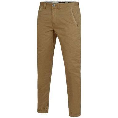 Dry Cleaning Full Length Brown Colour Plain Formal Wear Comfortable Cotton Pant For Mens