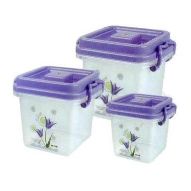 Square Plastic Food Containers With Good Impact Resistance And They Do Not Rust Capacity: 2 Kg/Hr