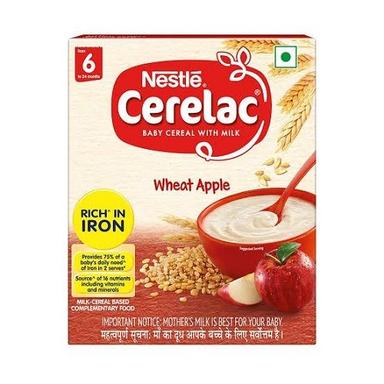 White Color Baby Cereals With Milk Wheat Fruits Apple Powder Fat Content (%): 8.1 Grams (G)