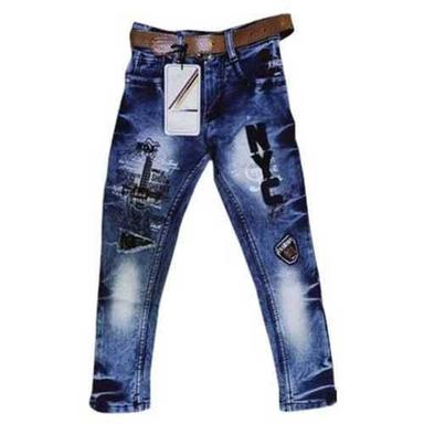 Regular Easily Washable Stretchable Blue Denim Boys Jeans, All Sizes Available, 5-12 Years