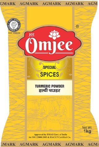 Yellow Jee Omjee Special Spices Turmeric Powder For Spices, Cooking, Cosmetics, Pharma, 1Kg Pack