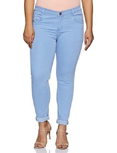 Skinny Light Blue Swarrow New Slim Fit Denim Jeans For Women Standard Size Age Group: >16 Years