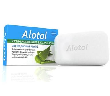 White Alotol Extra Nourishing Bathing Soap With Aloe Vera, Glycerin And Vitamin E