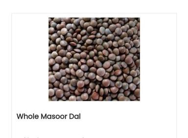 Brown 100% Natural And Organic, High In Protein Masoor Dal With Excellent Aroma