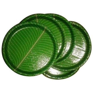 Paper Light Weight And Highly Durable Green Banana Leaf Printed Dinner Plates