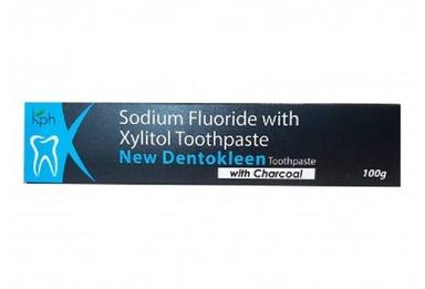 Mint New Dentokleen Sodium Fluoride With Xylitol Toothpaste With Charcoal, 100G