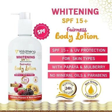Paraben And Mineral Oil Free Spf 15+ Fairness Body Lotion With Papaya And Mulberry Extract Age Group: 18+