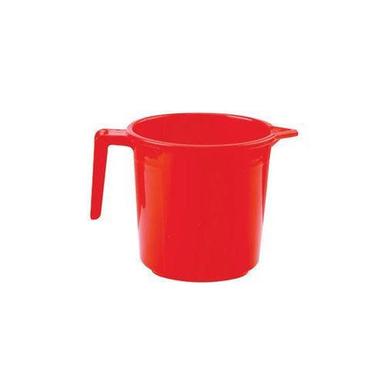 Pp Super Quality Red Color Household Plastic Bath Mug For Home & Hotel Use