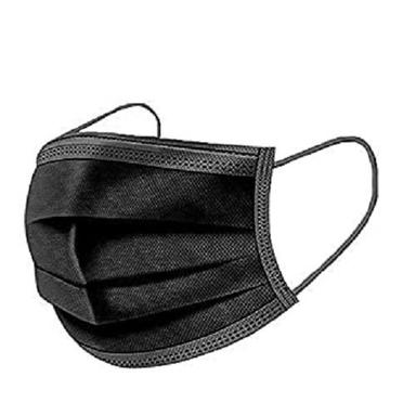 Black Color 3 Layer Disposable And Surgical Face Mask With In-Built Nose Pin Length: 2 Inch (In)