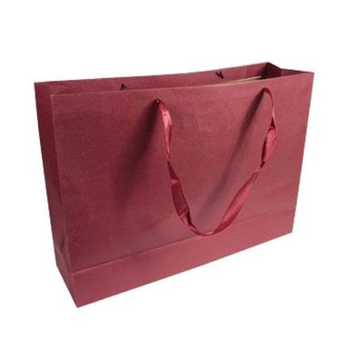Maroon Highly Durable Fancy Art Paper Bags Red Color With Rope Handle
