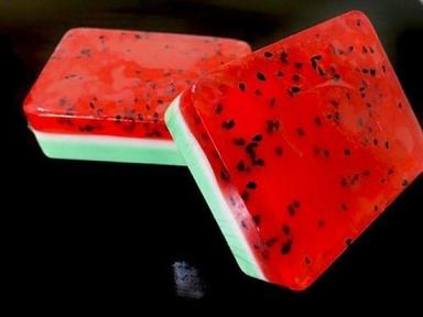 Red Refreshing Herbal Watermelon Bath Soap Suitable For All Skin Types