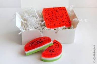 Red Refreshing Herbal Watermelon Bath Soap Suitable For All Skin Types