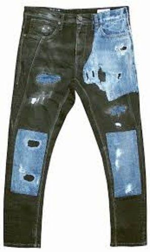 Mens Casual Regular Fit Stretchable Rugged Black And Blue Denim Jeans Age Group: >16 Years