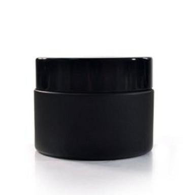 Plastic Black Color And Round Shape Plain Cosmetic Cream Jar Anti Anti Crack Material