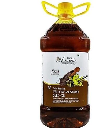 Common 100% Pure Naturelle Farm Cold Pressed Yellow Mustard Seed Oil 5 Liter With 1 Year Shelf Life