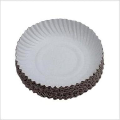 White Eco-Friendly Lightweighted Round 5-Inch Disposable Paper Plates For Birthday Parties