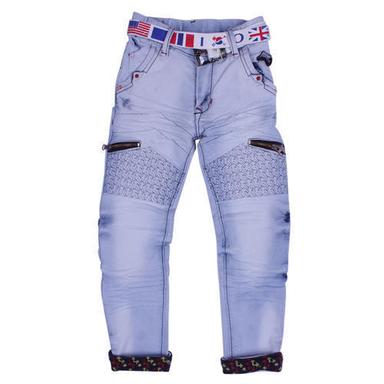 Denim Designer Boys Light Blue Jeans With Multiple Pockets Age Group: 5-6 Years