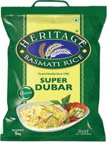 Heritage Organic Super Dubar White Basmati Rice With 75 % Full Grain Length, 5 Kg Broken (%): 75%