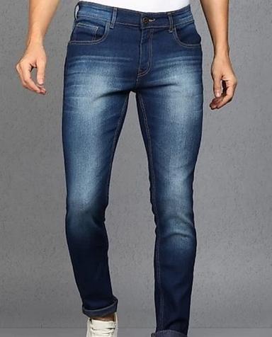 Quick Dry Stylish And Trendy Regular Fit Blue Color Formal Jeans For Mens