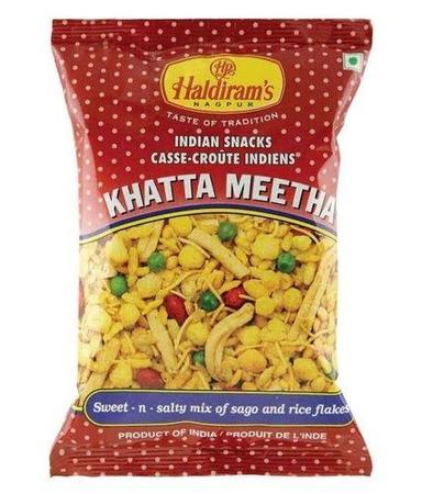 Haldiram'S Khatta Meetha Namkeen, Sweet N Salty Mix Of Sago And Rice Flakes Carbohydrate: 15 Percentage ( % )