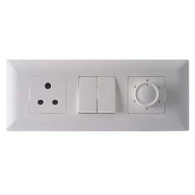 Plastic Shock Resistant Rich Look White Color Reliable Operation Anchor Modular Switch 