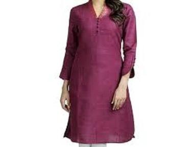 Plain And Maroon Color Women Fancy Kurti For Party And Casual Wear Bust Size: 38 Inch (In)